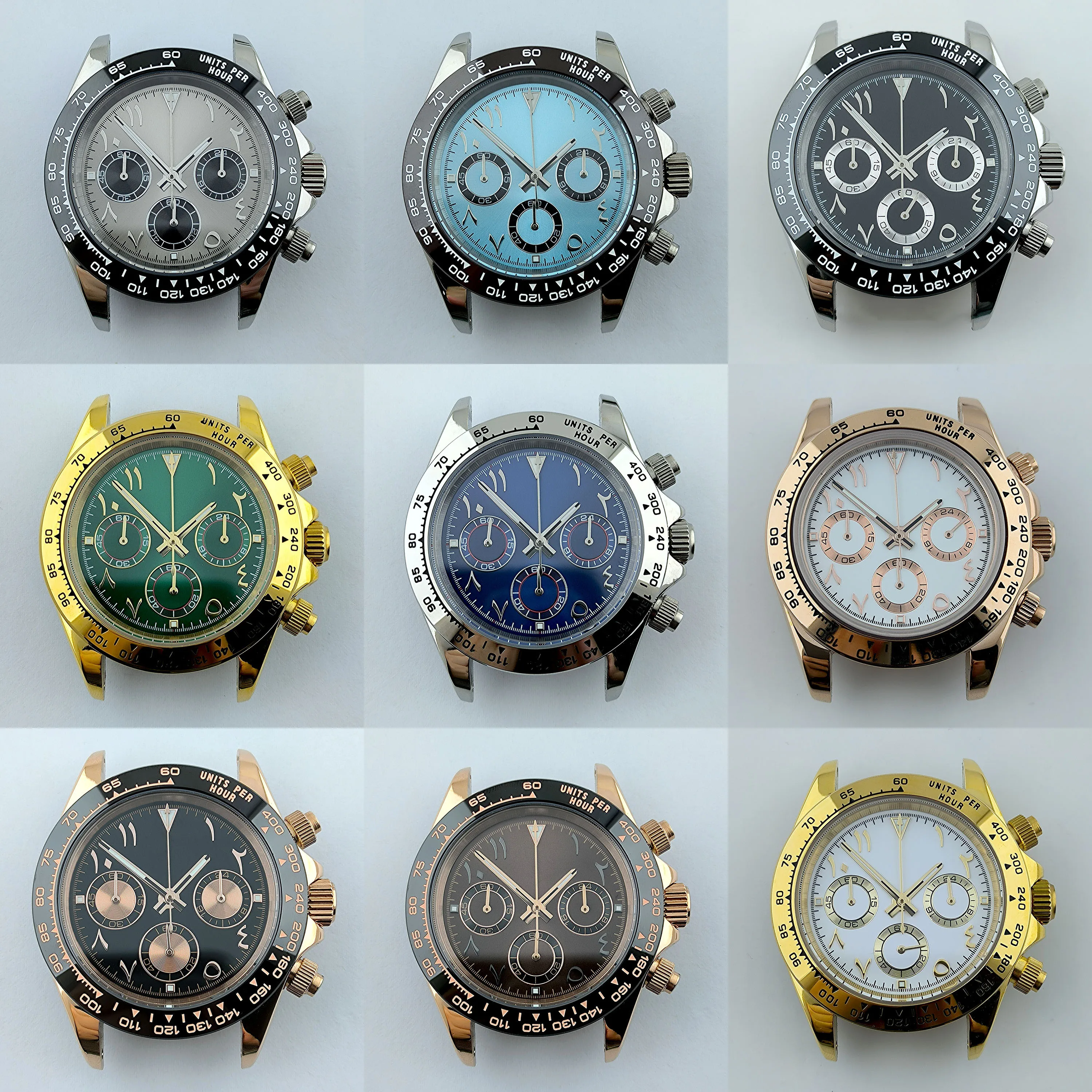 

Циферблат VK63 с хронографом, Рабочая поверхность, арабский циферблат, кварцевый механизм, 39 мм, из нержавеющей стали, аксессуары для циферблата