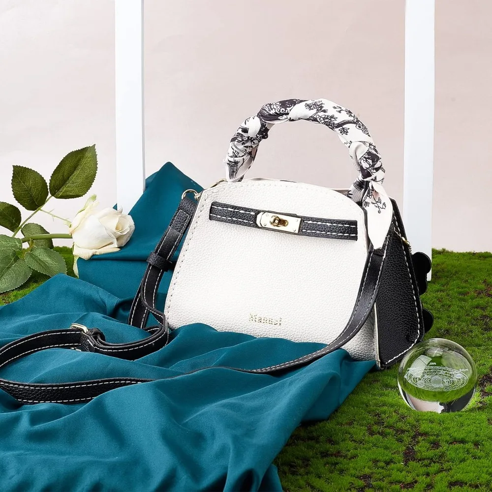 DIY Leather Handbag Making Kit White PU Leather Craft Sewing Bag Material Knitting Crochet Bag Making Sets 30pcs leather handbag making kit