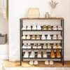 5-Tier Shoe Storage Unit Flat & Slant Adjustable Shoe Organizer Shelf for 16 Pairs, Durable and Stable, Shoes Cabinets 6