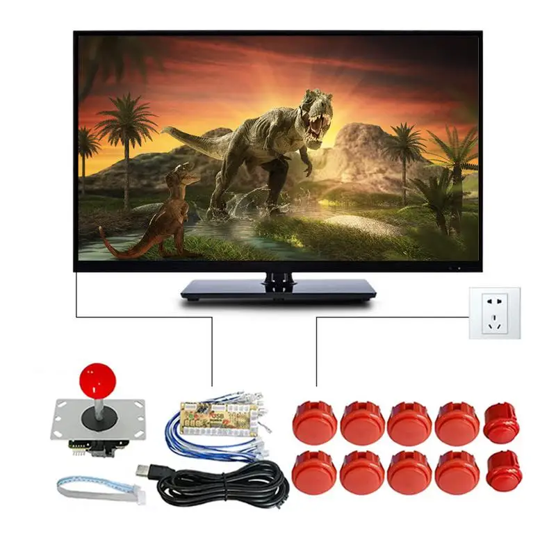 Joystick e Botões para Arcade Mame Zero Delay Codificador Usb para Pcps3 Joystick Arcade Kit Diy - Image 3