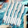 M&G 5pcs Gel Pen 0.5mm Black Gel Pens Quick-drying ST Tip Signature Pen White Pens for Students Exam Office 3