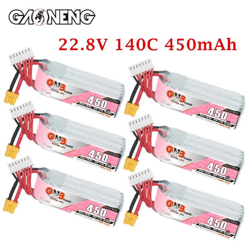 

RC FPV Дрон батарея GNB 6S 22,8 V 450mAh 80C/160C Lipo батарея для Mini Four Axis FPV модель вертолет UAV 22,8 V батарея