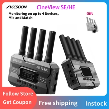 Accsoon 시네뷰 HE/SE SDI 및 HDMI 멀티 스펙트럼 2.4Ghz 5Ghz 듀얼 밴드 무선 비디오 송신기 시스템, 사진 스튜디오용
