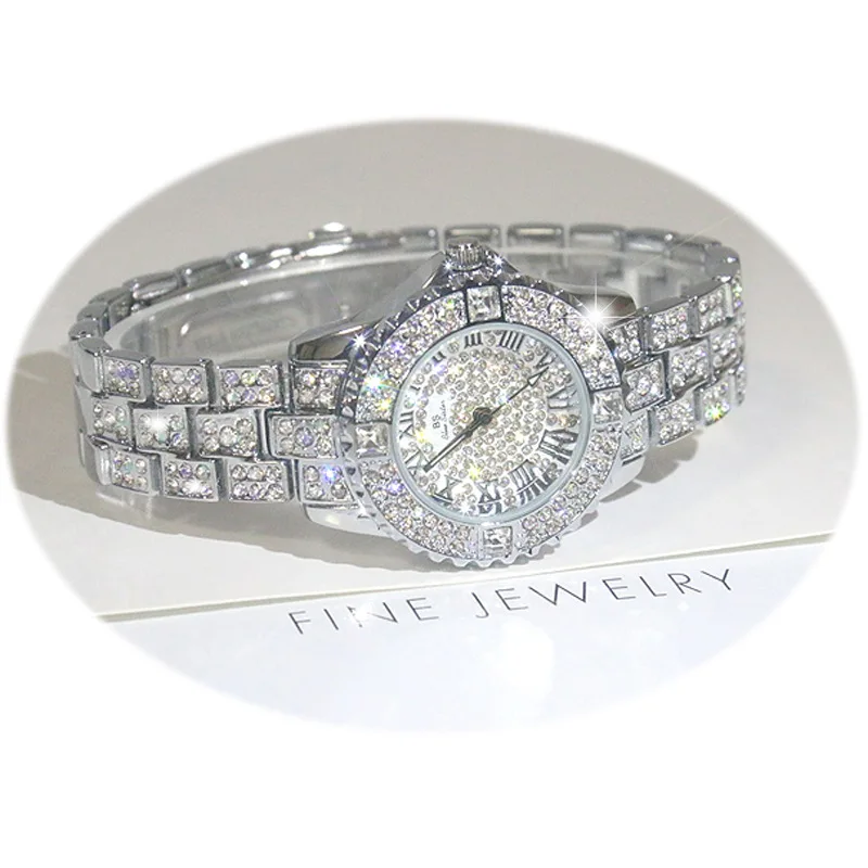 2023 Gold Diamond Women Watches Top Brand Luxury Fashion Rhinestone Ladies Wristwatch Quartz Gifts Reloj Mujer