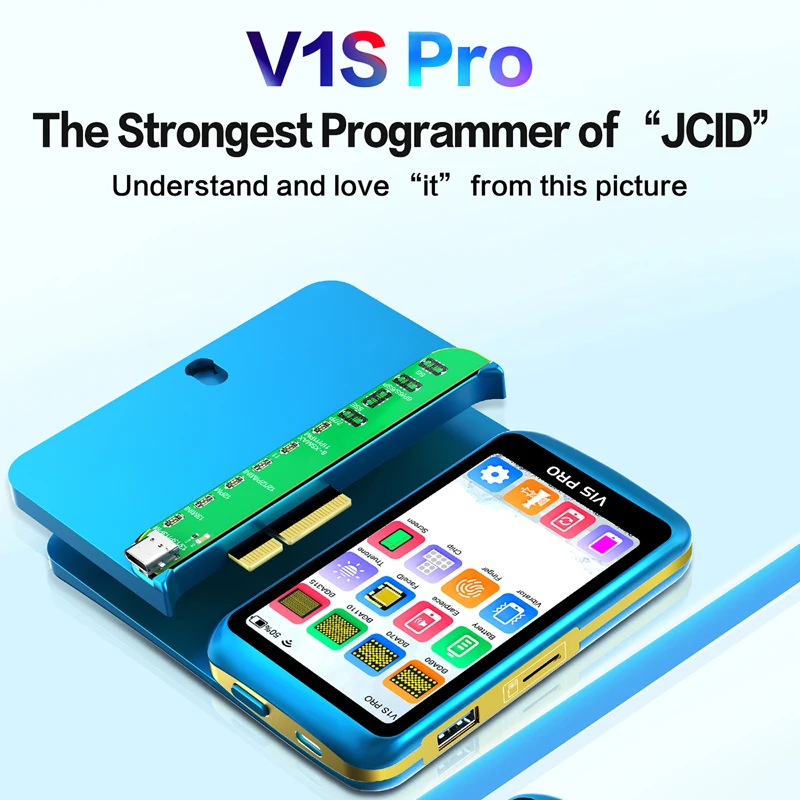 JCID V1S PRO 프로그래머 BGA315 BGA110 BGA70 소켓, 내장 배터리 지원 Nand 플래시 읽기 쓰기 전화 6-14 Pro Max