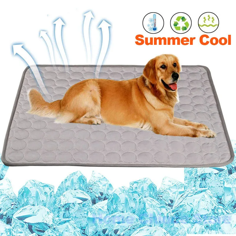 2025 New Dog Cooling Mat Summer Washable Portable Pet Coolings Pad For Dogs Cat Ice Silk Blanket Sofa Breathable Sleeping Mat 1