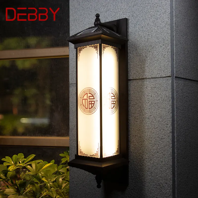 

DEBBY Solar Wall Lamp Creativity Chinese Outdoor Sconce Light LED Waterproof IP65 for Home Villa Corridor Courtyard