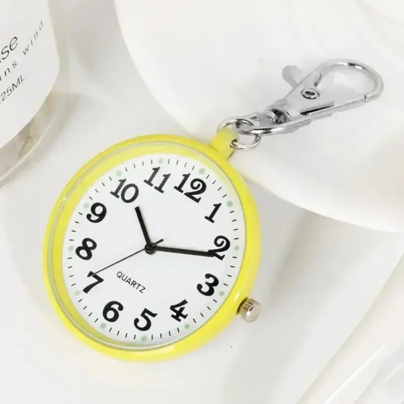 Pocket Watches Fashion Nurse Watch Keychain Mini Time Reminder Portable Items for Women Men Trendy Electronic Clock Key Chain