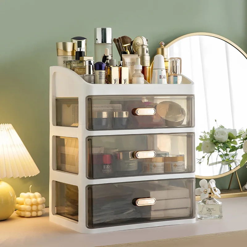 Luxury Makeup Organizer Drawer Type Jewelry Container Cosmetic Storage Box Makeup Case Brush Lipstick Holder Skincare Desktop 4