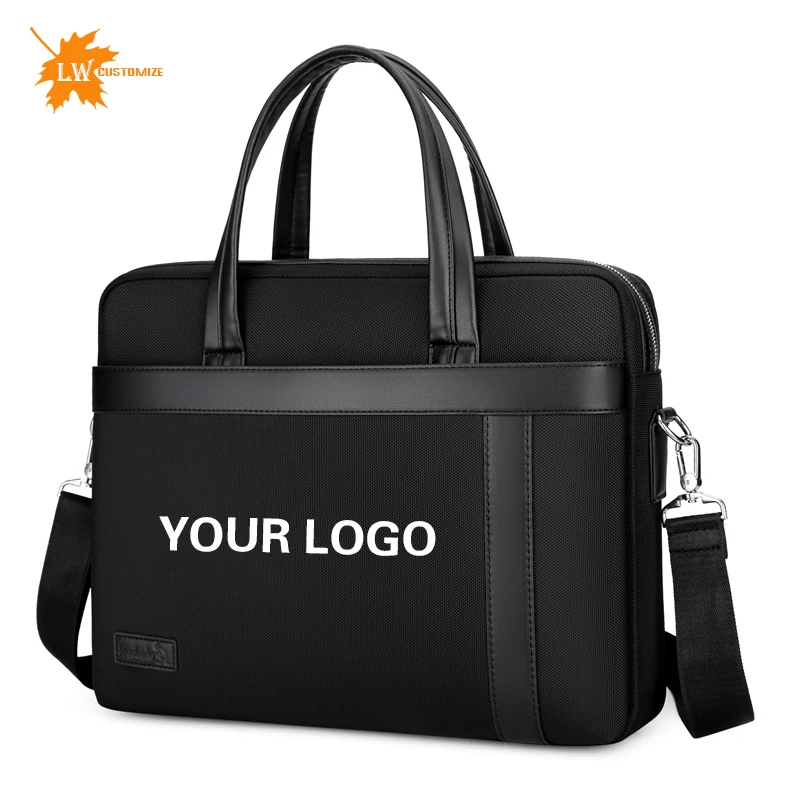 Custom Business Men Briefcase For Husband Shoulder Bag Man 15" Laptop Briefcases Bags Large