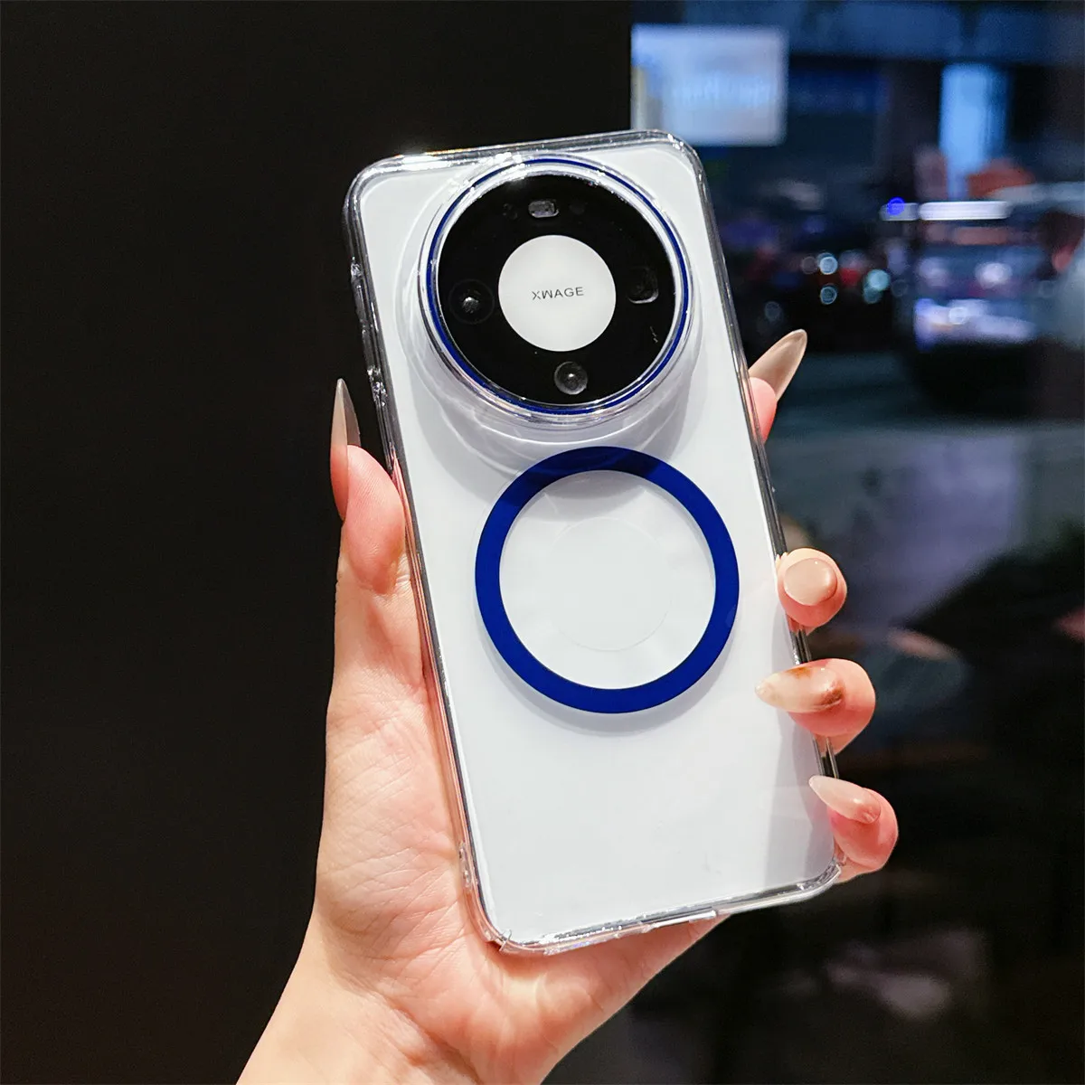 Ultra-Thin Transparent Magnetic Acrylic Case with Wireless Charging Support