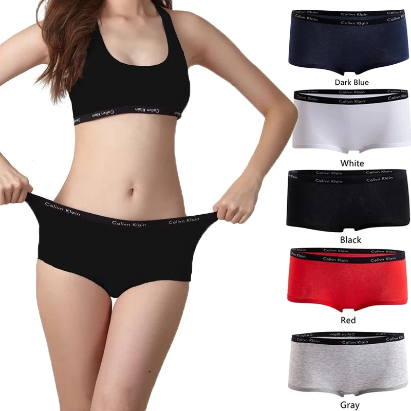 3Pcs/lot Calivn Klain Sexy Women's Boxershorts Sports Girls Boxers