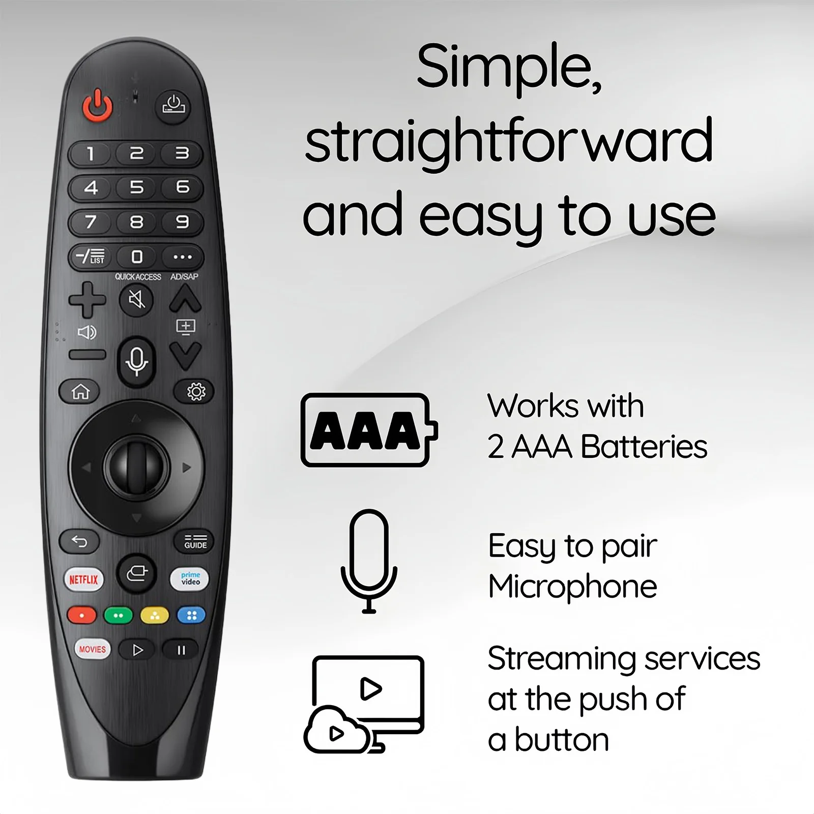 음성 및 포인터 기능이 있는 L-G 매직 리모컨의 대체품, 2019-2024년형 L-G 스마트 TV OLED, QNED, UHD, LED, LCD와 호환 가능