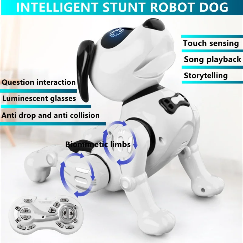 Wireless Electric Pet Telecomando Robot Dog 120 Minuti Musica Danza Cute Styling Stunt Handstand Touch Sensing Rc Robot Dog Toy