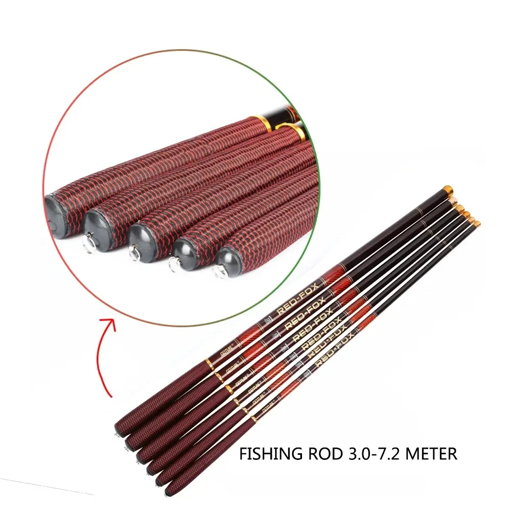 Goture RED FOX Carp Fishing Rod Ultralight Stream Pole Rod Carbon