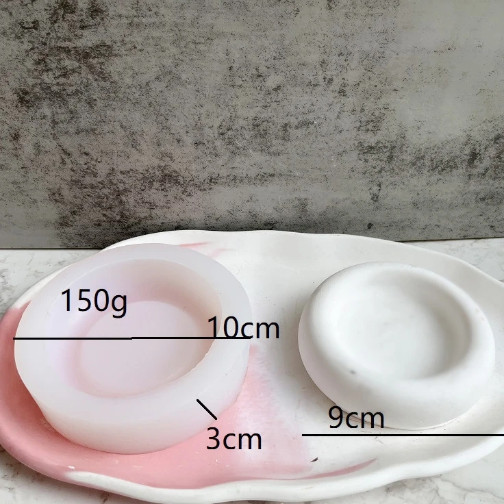 Description Picture 2 of itemConcrete Round Tray Silicone Mold DIY Handmade Epoxy Resin Plaster Jewelry Storage Dish Casting Molds Home Crafts Decor Tools