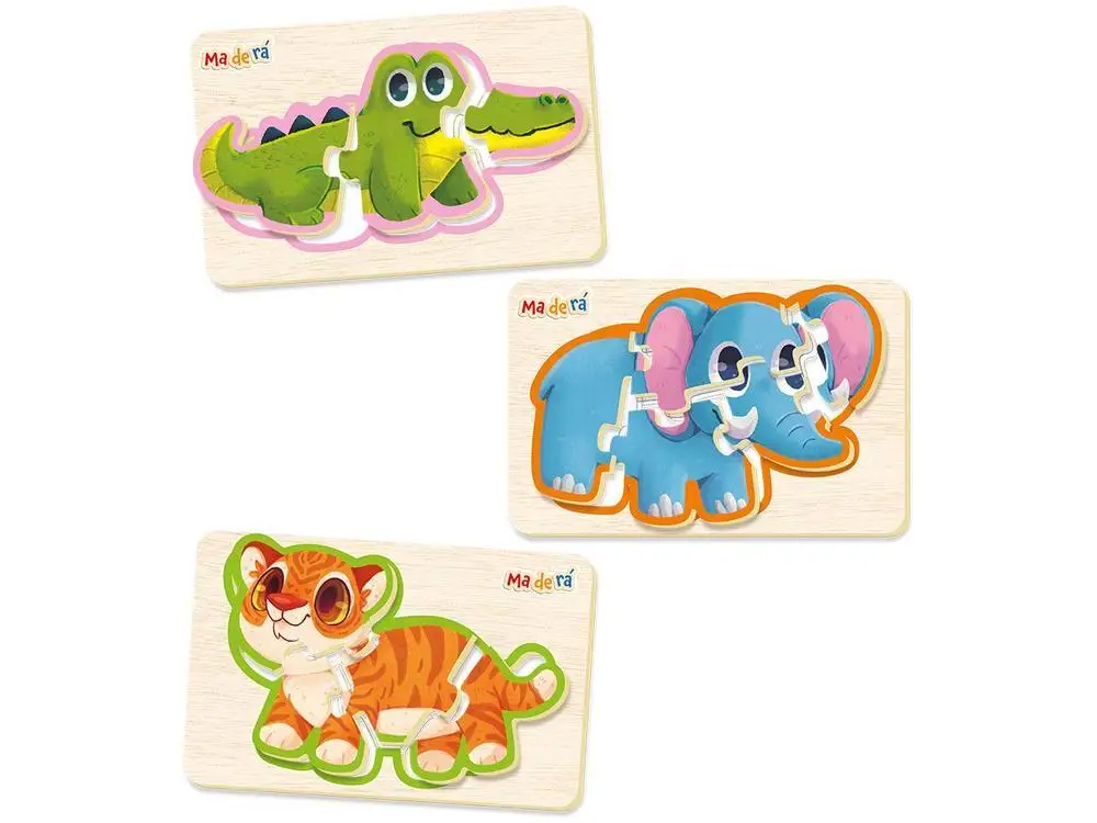 Quebra-cabeça 12 Peças Educativo Maderá 3