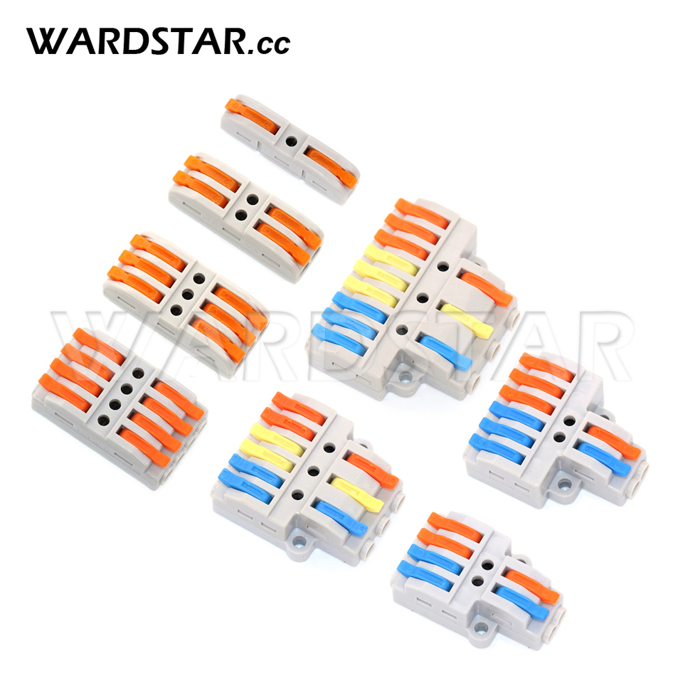 Mini Quick Wire Conductor Connector 1/2/3/4 Pin Splicing Push-in Terminal for 28-12AWG ELECTRICAL Connection