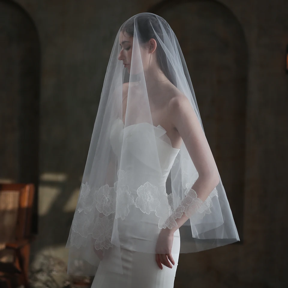 Vrouwen Bridal Korte Bruiloft Sluier Wit Een Laag ... – Grandado Vrouwen Bridal Korte Bruiloft Sluier Wit Een Laag ... – Grandado