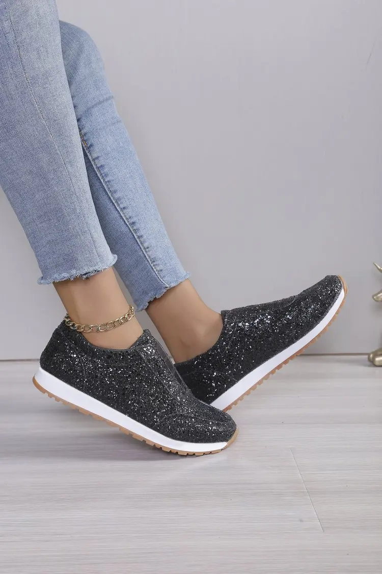 Bequeme Goldene Leichte Walking Toning Schuhe Für Damen_voghion.com