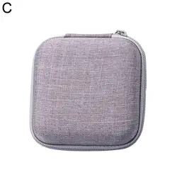 Compact Hard Shell Carrying Case for Handheld Gaming Console Accessories and Cable Storage (Gray)