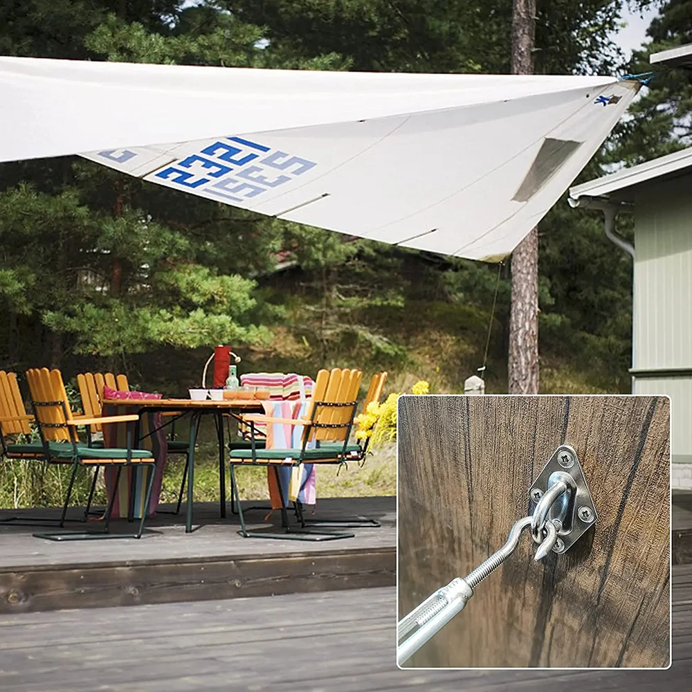 Shade Sail Hardware Kit for Triangle Rectangle Sun Shade Sail Installation 304 Grade Stainless For Garden Outdoors sun shade hardware kit