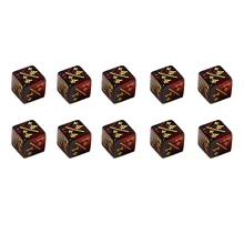 10x 6 Side Dice Counters Positive +1 -1 Negative Gathering Table Game Funny Dice