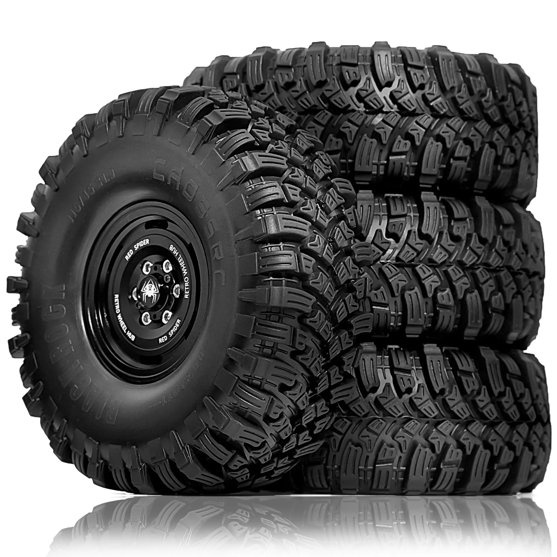 Alloy Aluminium 1.9 Beadlock Wheels and Tires for 1/10 SCX10 TRX4 TRX6 ...