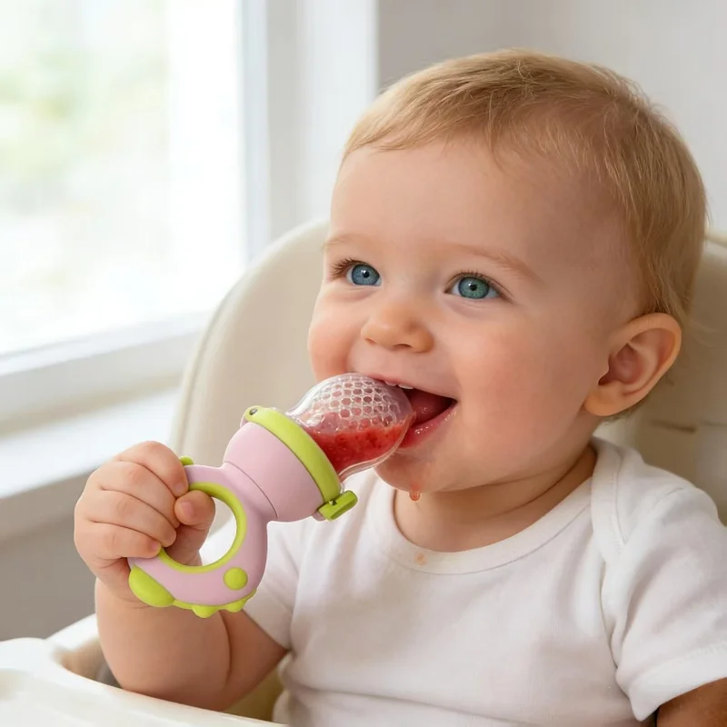 Cute animal baby food pacifier 1