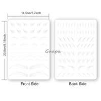 New Hair Stroke Pattern Practice Pad Double Sided Best Nano Brows Silicone Practice Skin For Permanent Makeup Basic Hair Stroke 2