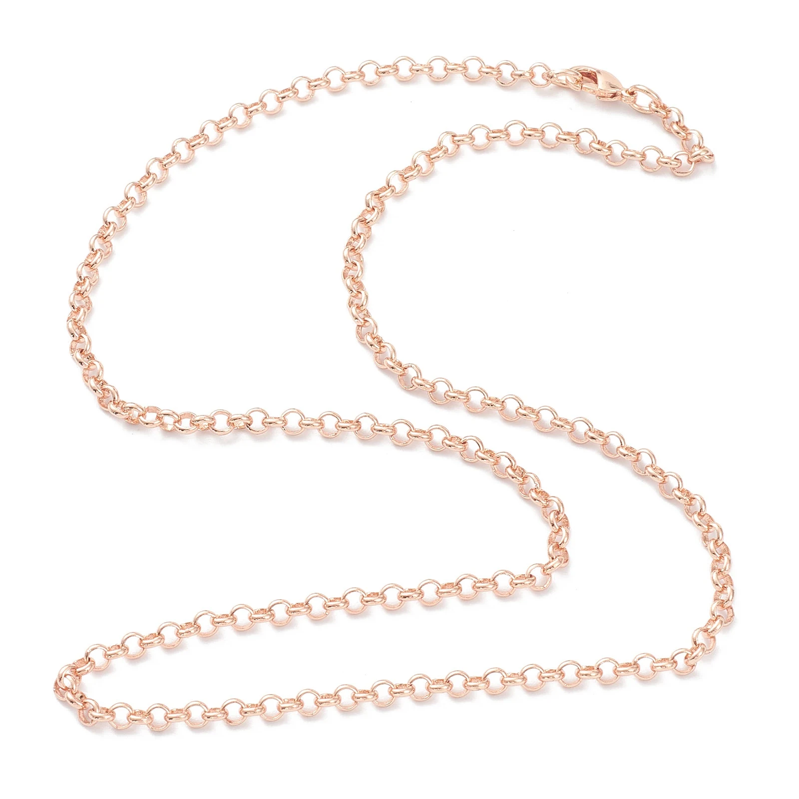 

5Pcs Brass Rolo Chain Necklace Making with Lobster Claw Clasps For Men Women DIY Handmade Necklace Jewelry Making Accessories
