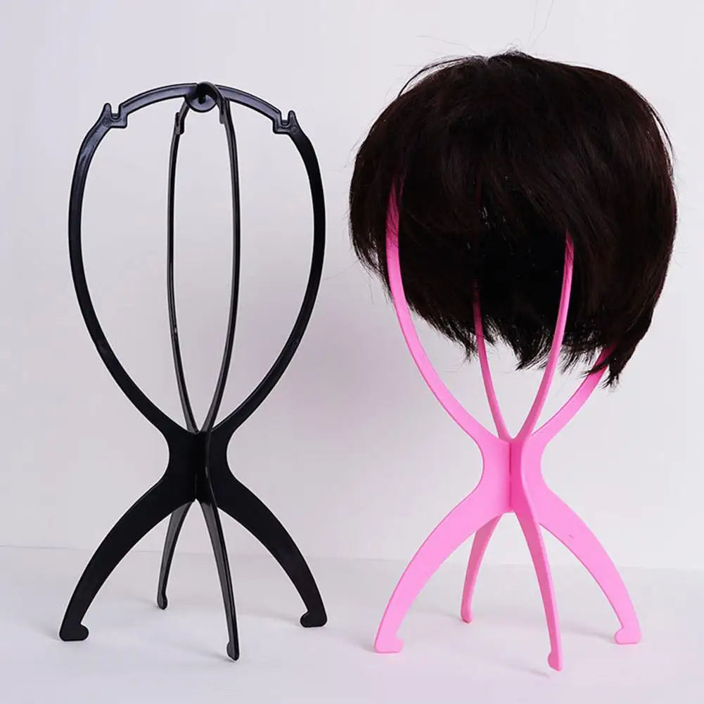 접이식 가발 스탠드 플라스틱 휴대용 모자 디스플레이 스탠드 조절 가능 내구성 이발소 패션 모델 홀더 가정용 살롱용