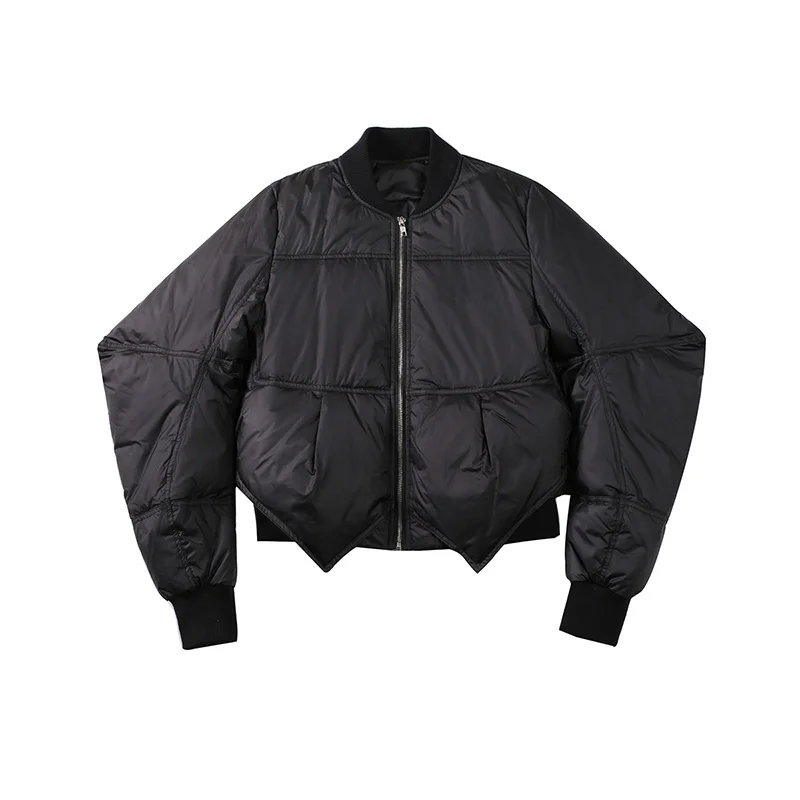

Style Free Shipping Hot Ins Long sleeve Stand collar Pointed design thickening Lady short down jacket coat loose down coat