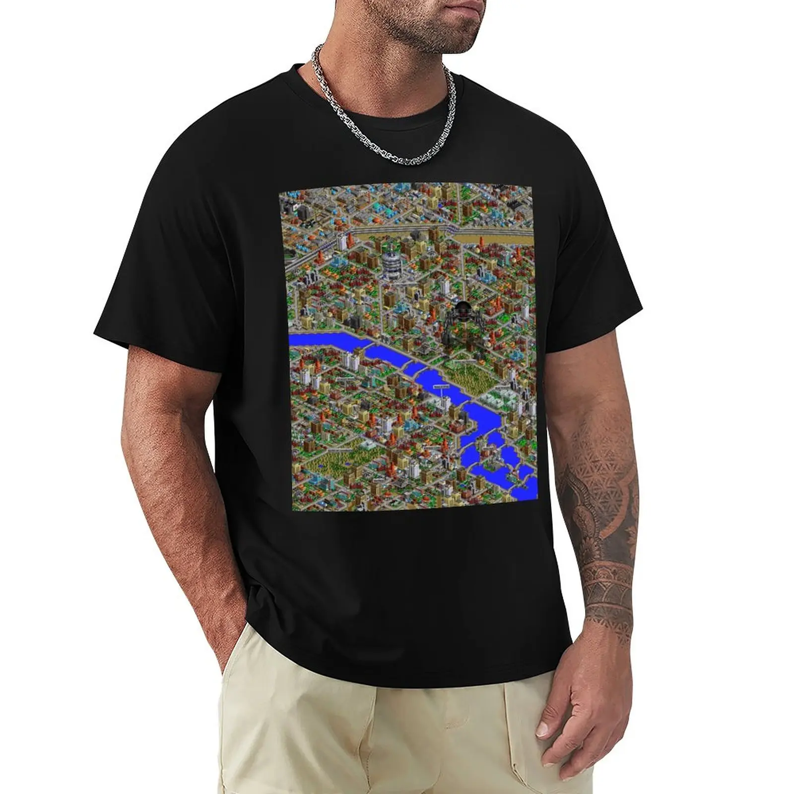 Simcity 2000 No Logo Sim City Paris - Hd T-Shirt T-Shirt Uomo T-Shirt Grafica T-Shirt Corta Hippie Abbigliamento T-Shirt Uomo