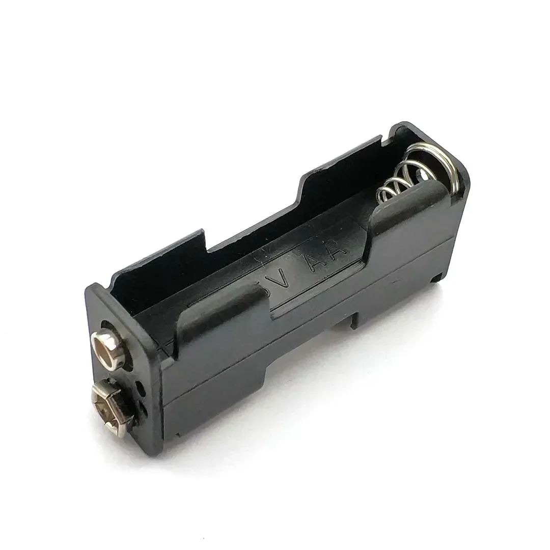 Battery Storage Box Battery Case Battery Holder Battery Box AA Battery Holder 3V 6V 9V 12V for 2X 4X 6X 8X AA Batteries Black Plastic Dual Layers with 9V Connector