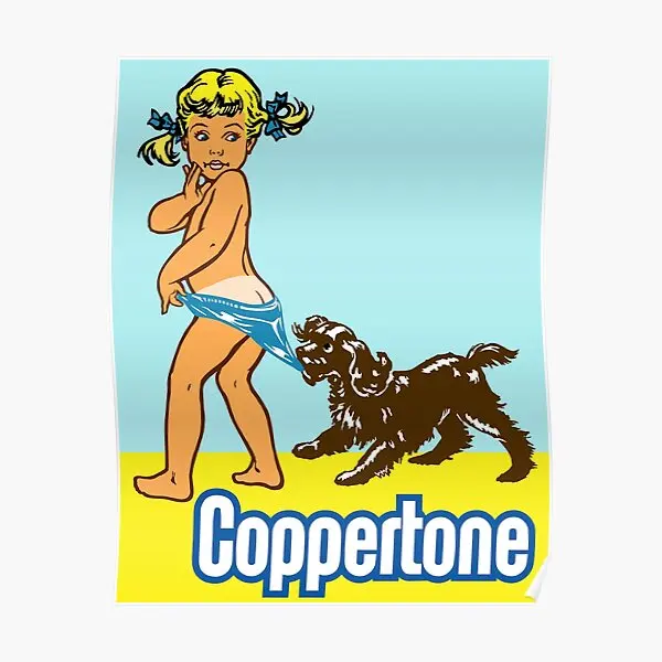 

ВИНТАЖНЫЙ ПЛАКАТ Coppertone, настенный принт, Современное украшение, картина для домашней комнаты, художественный декор, картина, смешная стена без рамки