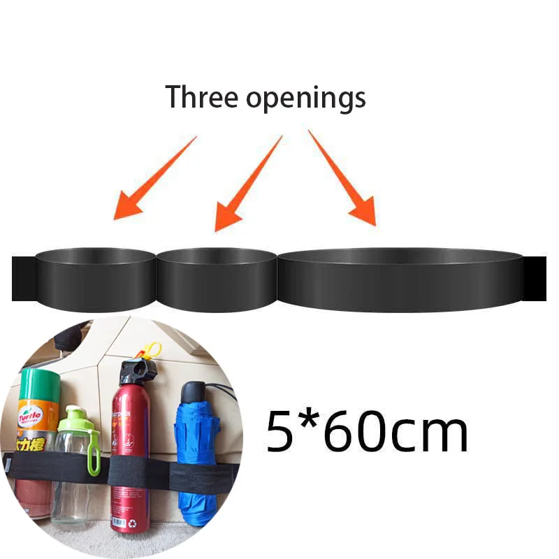 Enhanced Car Trunk Double Mesh Storage with Elastic Strap