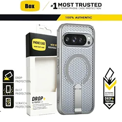 Hybrid Shockproof Honeycomb Design Back Panel Case with MagSafe Charge Compatibility - OTT - BOX Armor Cover for Google Pixel 11 (Grey)