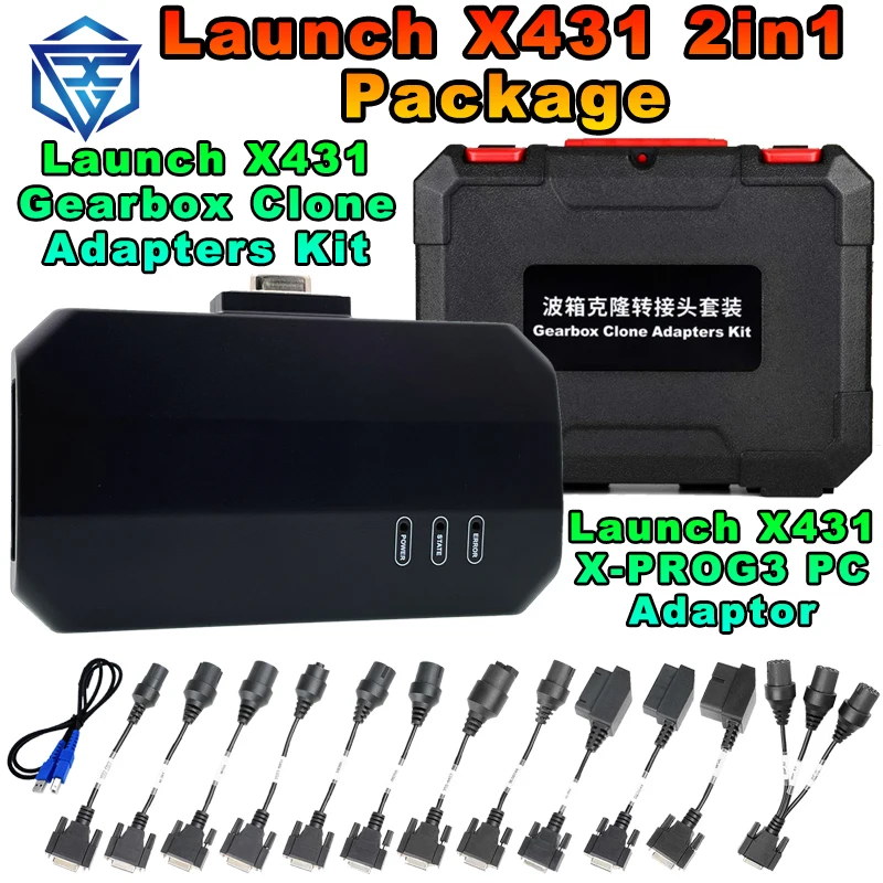Avvia X431 X-Prog3 Pc Adapter Pc Tools & Gearbox Clone Connectors Kit Pacchetto Per Xprog3 Xprog-3 Key Programmer Ecu Read Write