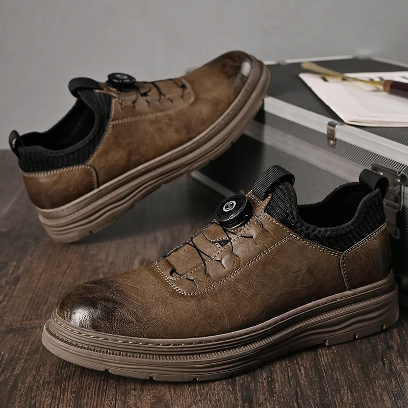 

British Style Men's Business Casual Shoes Office Formal Shoes Men's Genuine Leather Casual Shoes Fashion Oxford Shoes