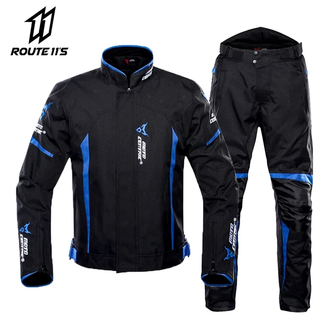 Men Motorcycle Jacket Waterproof Motorbike Riding Reflective Coat Moto Jacket +Pants Riding Racing Motorbike Clothing Moto Suit