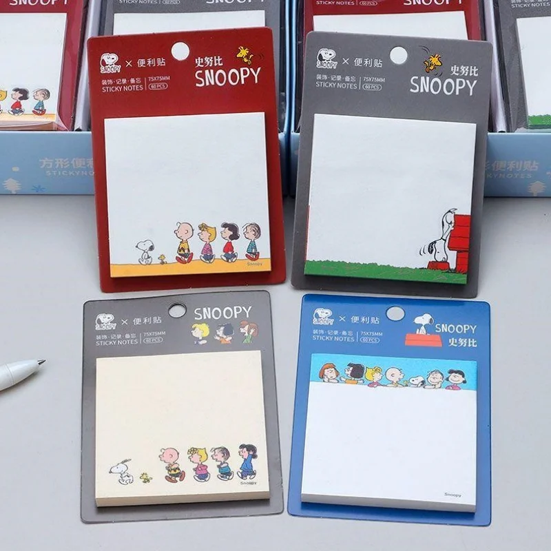 4pcs/lot kawaii snoopy cartoon animation sticky notes paste notes cute ...