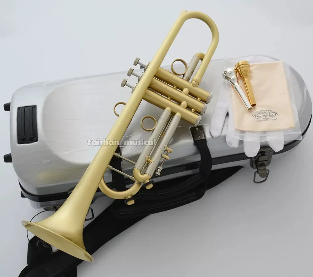W-TR-530 Brushed Trumpet Horn Saturn Water key Hard Case