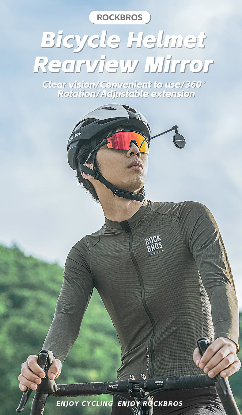 Description Picture 2 of itemROCKBROS Rearview Mirror 360 Degree For Bike Helmet Rotatable Flexible Aluminum Motorcycle Helmet Adjustable Riding Mirror