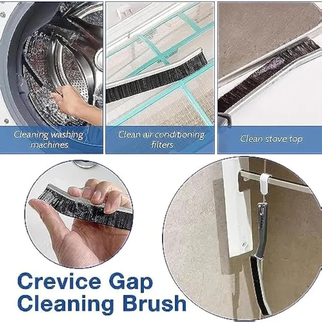 Brosse de nettoyage de crevasses à poils durs, pour coins à coutures fines, rainure, outils de nettoyage de vitres, cuisine, salle de bains, brosse à Joints de carreaux de maison 4