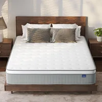 Vesgantti 10 Inch Innerspring Hybrid Mattress, Pressure Relief Mattress in a Box with Breathable Memory Foam, Medium Firm 1
