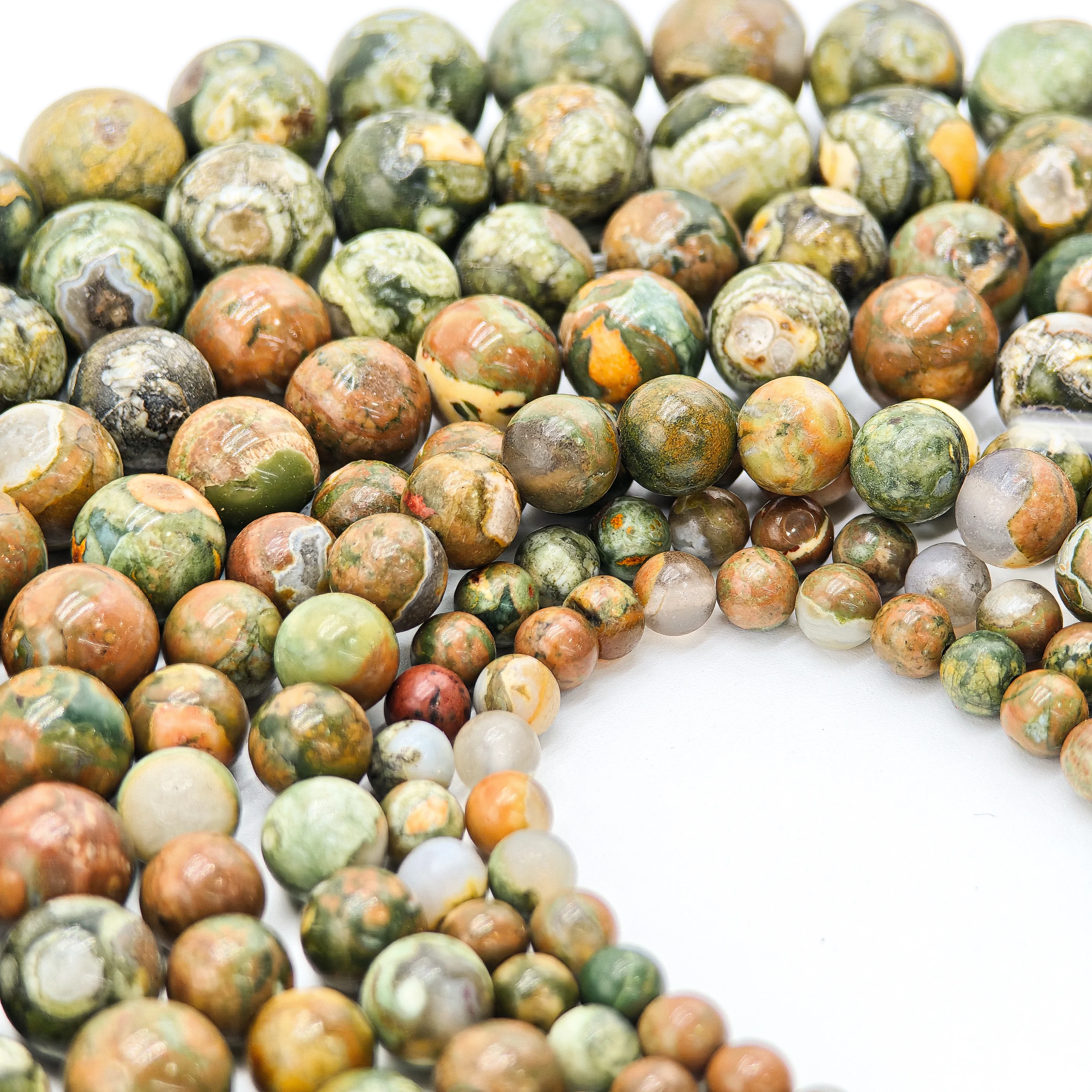 Perlina Di Pietre Preziose Naturali MISTE. Perlina Rotonda Da 6 - Foto 12