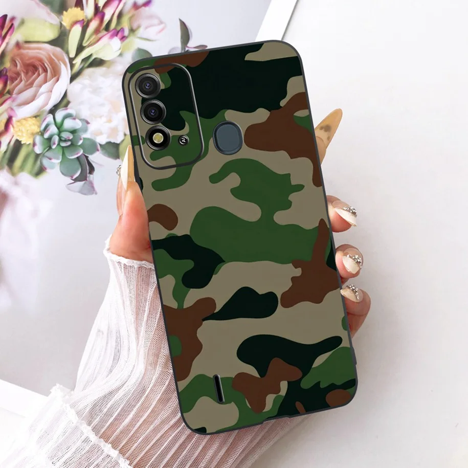 Elegant Flower & Butterfly Soft Black Silicone Phone Case