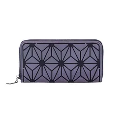 Chic Luminous Geometric Zipper Wallet (Hexagon)