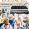 Mini Pancake Maker Machine, 50PCS Electric Nonstick Dutch Pancake Maker 110V 1600W, Commercial Muffin Maker with 2 Thermostats & 6
